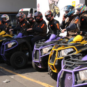 Group in Quads with Quad Riders Tenerife Tour