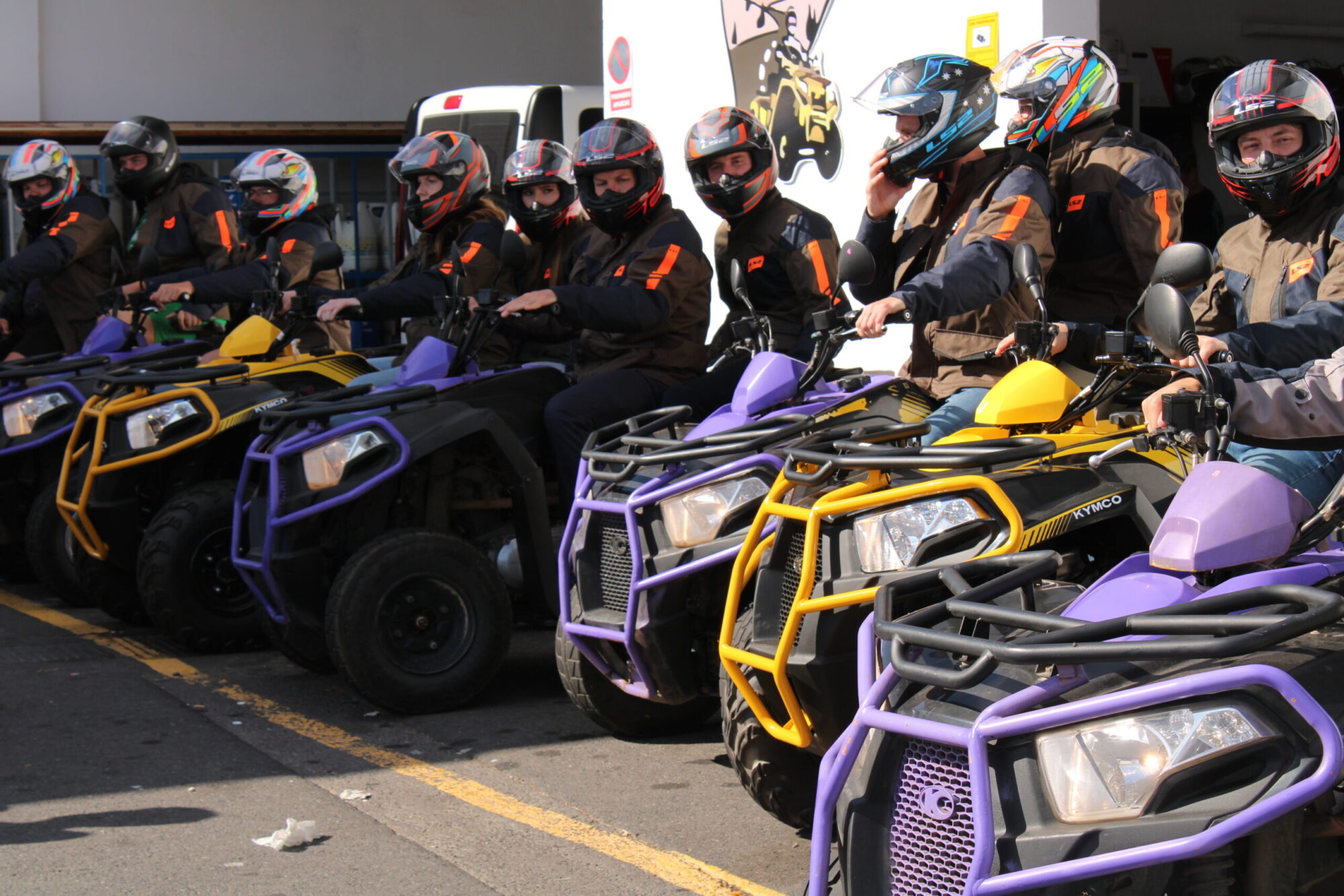 Group in Quads with Quad Riders Tenerife Tour